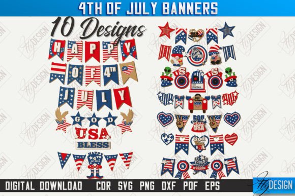 4th of July Garland Laser Cut Bundle