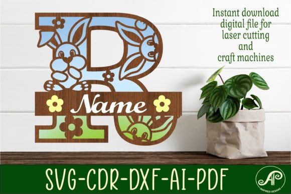 Creating Custom Decor with the Bunny Capital Monogram Letter R SVG