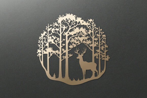 Forest Deer SVG Laser Paper Cutting File: Elevating Digital Craftsmanship