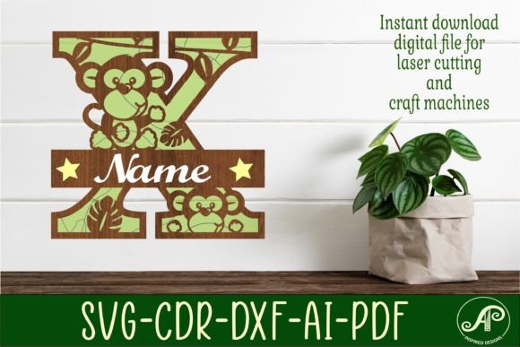 Mastering the Monkey Capital Monogram Letter X SVG for Precision Laser Cutting