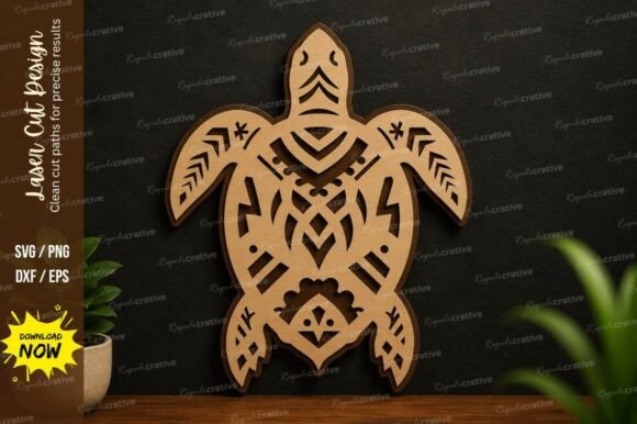 Refining Precision: The Strategic Value of the Tribal Turtle Laser Cut SVG Design in Modern Fabrication