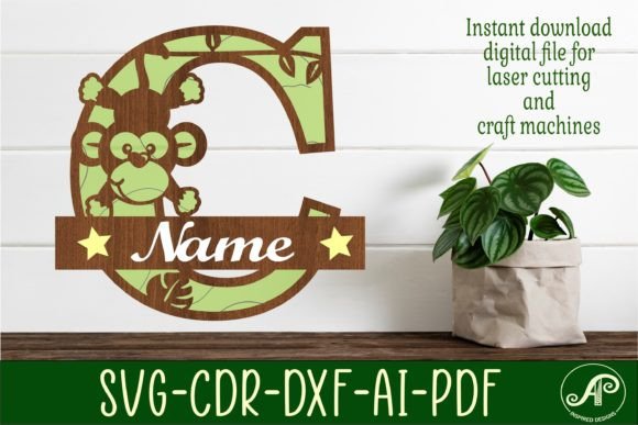 Strategic Branding with the Monkey Capital Monogram Letter C SVG