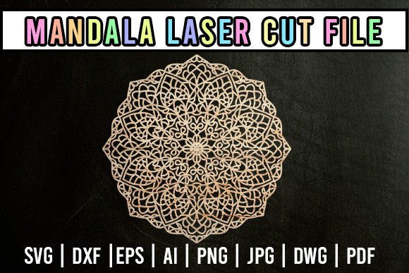 Unlocking Creativity with Mandala Laser Cut, Coloring Page 03