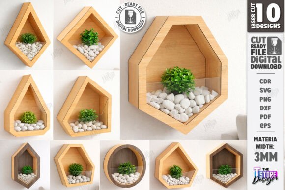 Wall Planter Laser Cut Bundle Home SVG